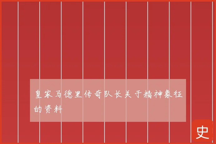皇家马德里传奇队长关于精神象征的资料